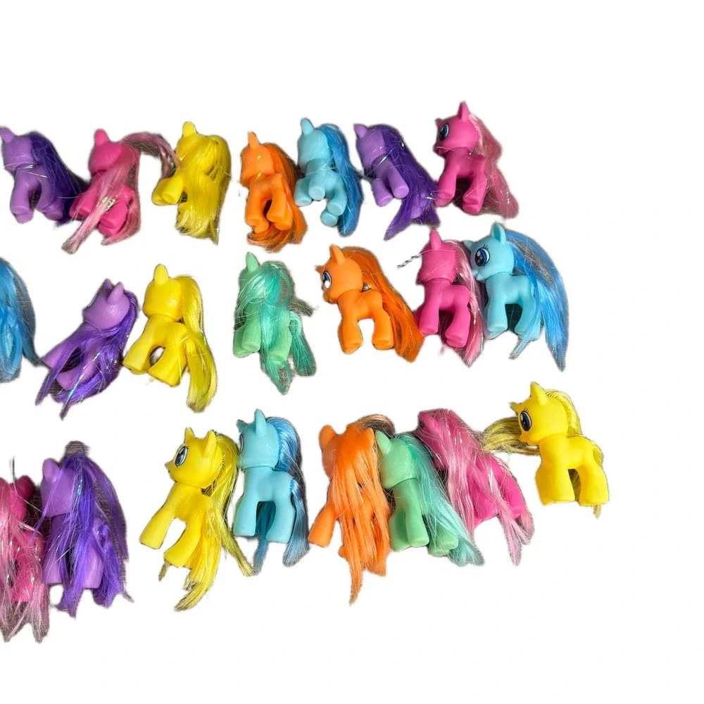 26pc Alphabet Pony Figure Set A-Z Letters Rainbow Tinsel Hair Educational Toys‎
